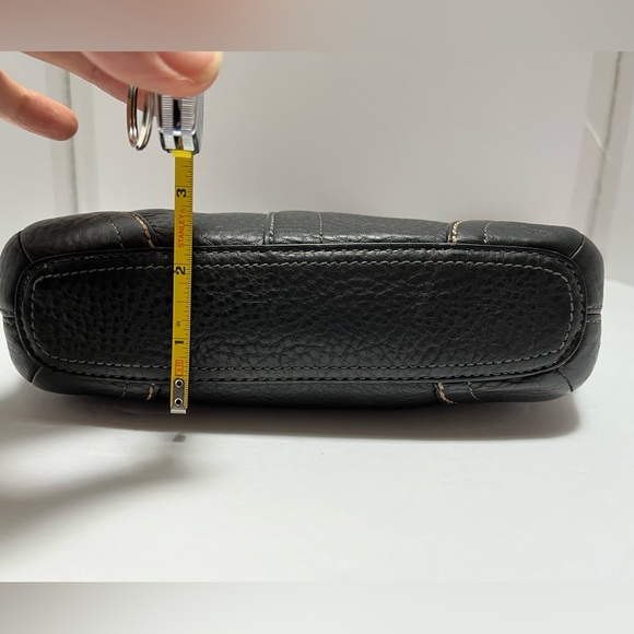 Coach Purse Pebble Leather Adjustable Strap Shoulder H0894-F12319 Black Buckle - Picture 7 of 15